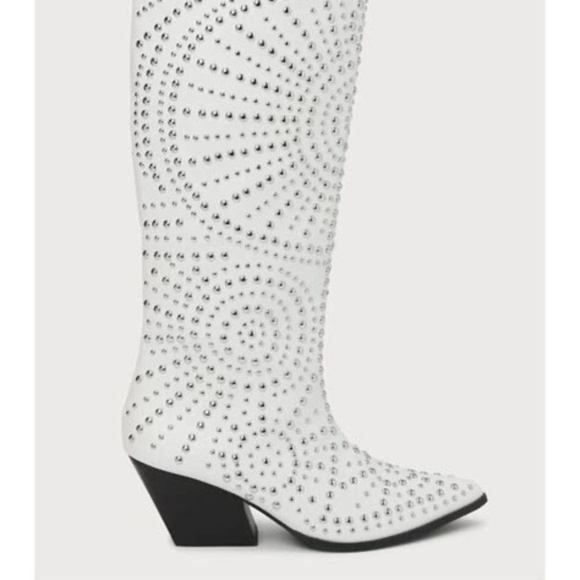 Bellini Zachariah Studded White Boots Size 8 NIB - Picture 4 of 8